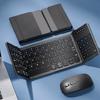Tri-fold Keyboard Wireless Bluetooth Foldable Small Keyboard Suitable for Desktop Computers and Notebooks