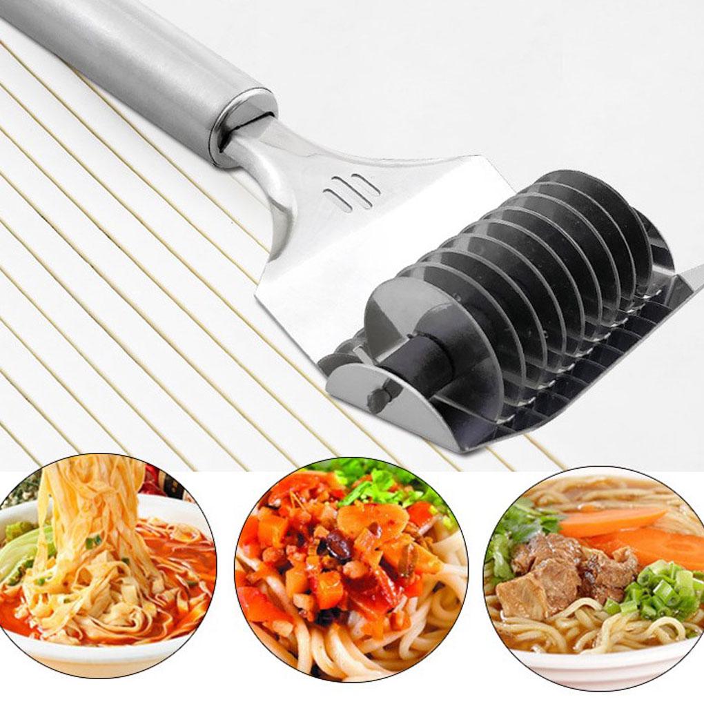 Stainless Steel Noodle Lattice Roller Dough Cutter Pasta Spaghetti Maker Kitchen Stainless Steel Noodle Lattice Roller Dough Cutter Pasta Spaghetti Maker Kitchen