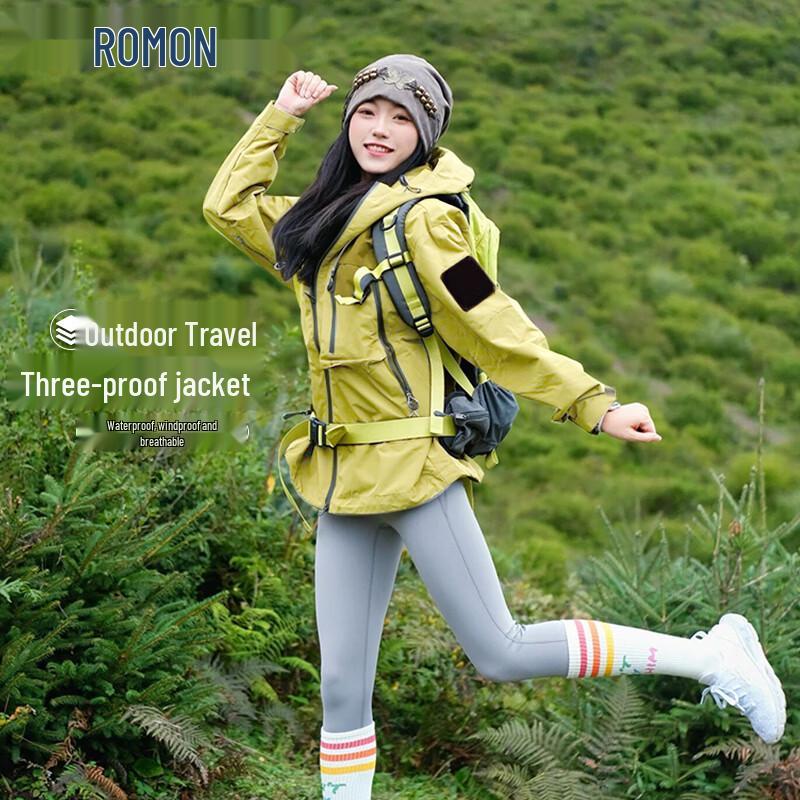 ROMON Unisex Hooded Windproof Waterproof Outdoor Jacket