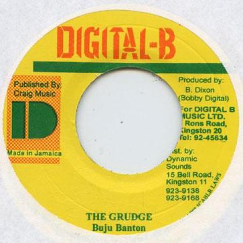 

7inch Record BUJU BANTON - Grudge Digital B 1991 Jamaica Reggae, Ska & Dub