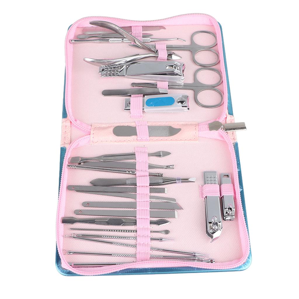 29PCS Manicure Set Pedicure Nail Clippers Kit Stainless Steel Professional Nail Care Tools with