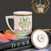 Tanghui Bone China Tea Infuser Mug with Lid and Handle