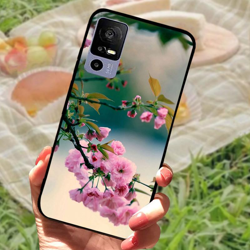 Weiche TPU-Handyhülle für TCL 40R 5G Stoßfeste Schwarze Schutzhülle Bumper für TCL 40 R 5G Schöne Modische Handy-Rückseite Fundas Coques