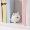 3D Printed Mini Cat Figurine, Cartoon White Kitten Decorative Statue, Modern Animal Sculpture for Desk Decoration, Gift for Pet Lovers