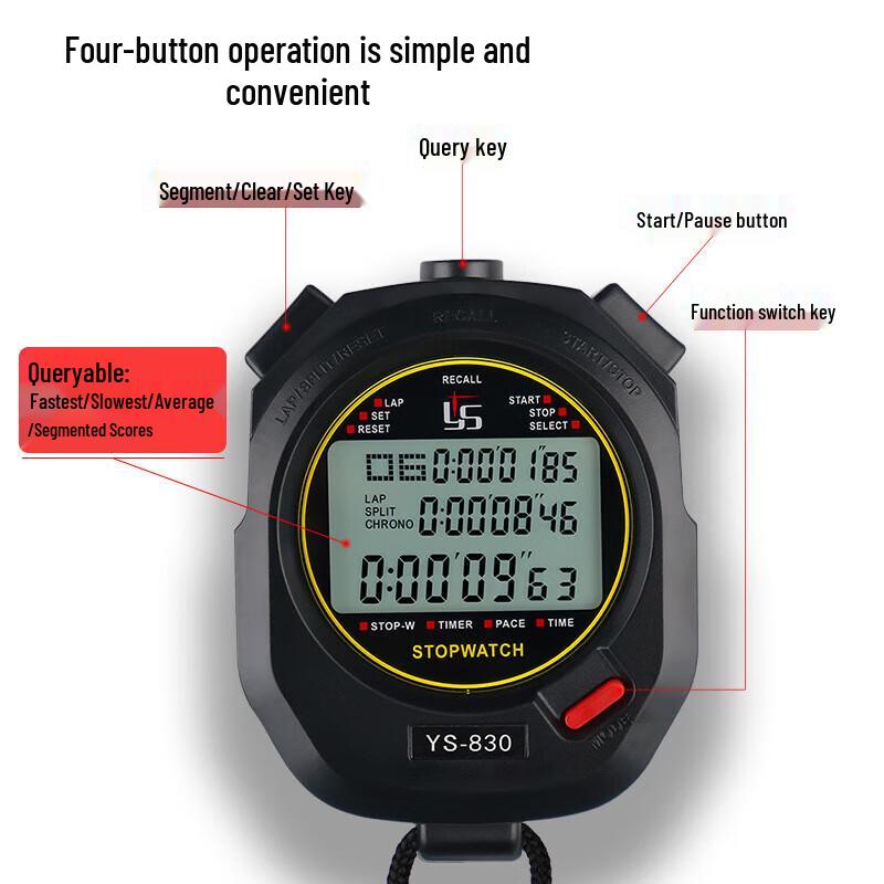 YS Multifunktions-Digitalstoppuhr und Timer