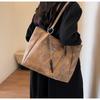 Solid Color Ladies Shoulder Bag Pu Leather Chain Letter Sequined Women's Tote Bag Large Capacity Portable College Girls Handbags