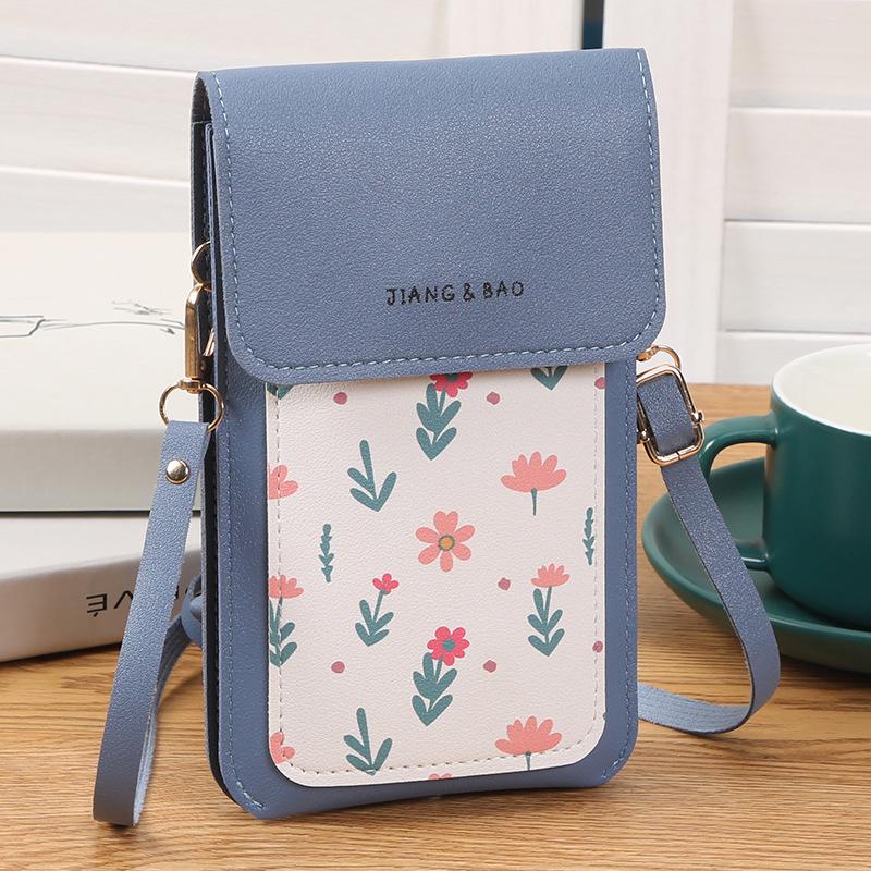 2026 Women's Compact Printed Phone Crossbody Bag with Touchscreen & Charging Port