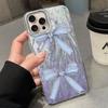 Blue Bow Green Heart Love Phone Cases For Apple Iphone 16 15 14 13 Pro Max 7 16e 16plus Back Shell Silicone Couple Fundas Cover