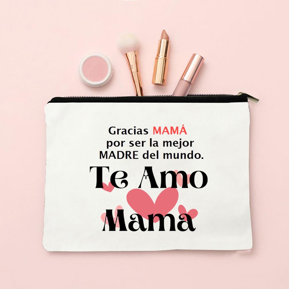 I Have The Best Mom In The World Print Comestic Bag Travel Neceser Toiletries Makeup Bags Mother's Day Birthday Gifts for Mother