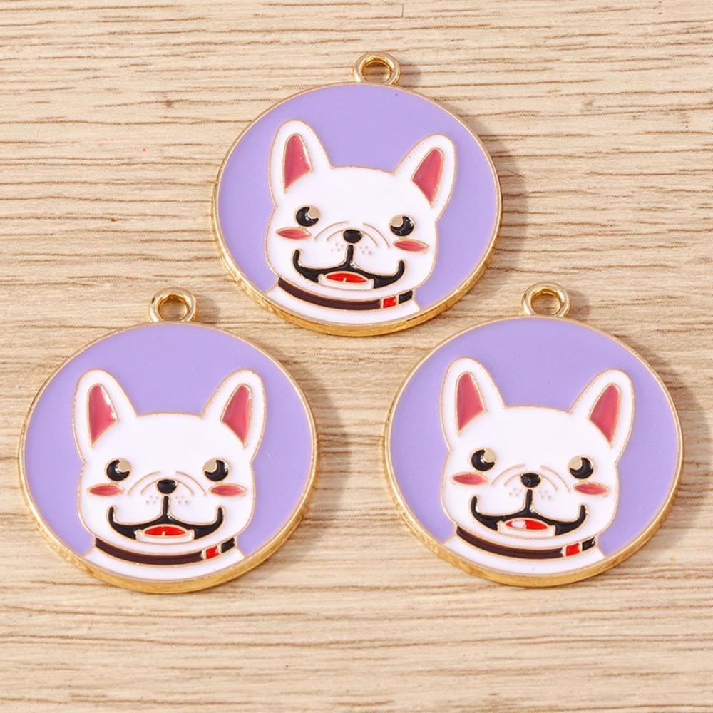 10Pcs/Set Handmade Enamel Dog Charms Alloy Necklace Charms Cute Jewelry Making Charms  Jewelry