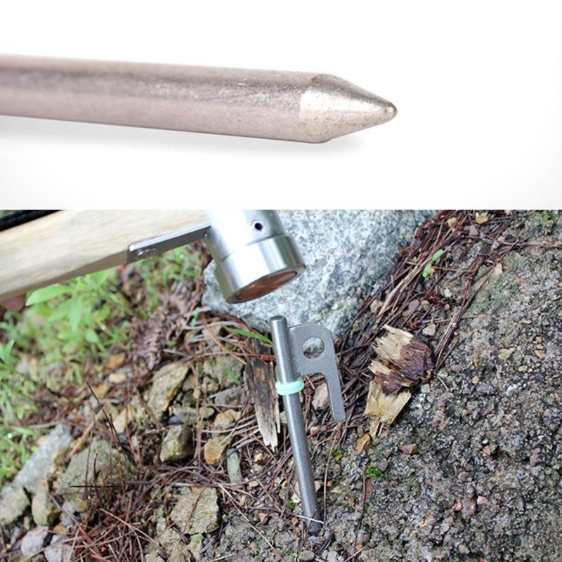 Outdoor Campings Stake Campings Anchors Peg Stainless steels Tent Stake Replacement Yard Lawns Peg with Luminously Rings
