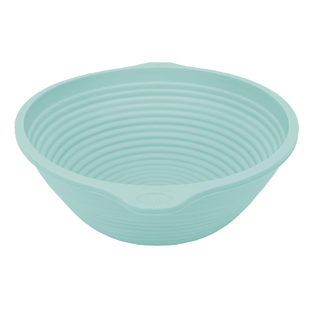 Silicone Bread Proofing Basket Built In Reinforced Steel Rim Ring Round Dough Proofing Bowl Container with Handles