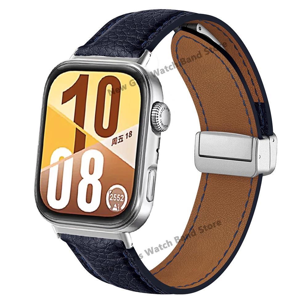 Skórzany Pasek do Huawe Watch Fit 4 Pro Bransoleta Correa Magnetyczne Zapięcie Opaska na Nadgarstek do Huawe Fit4 Fit3 Akcesoria Wymienny Pasek