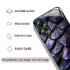 Art Black Golden Scale Texture Printed Tempered Glass Phone Case for Xiaomi 14 Pro+ 15 Ultra 15T 14T 13 12 11T Lite 10 5G Cover
