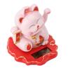 Bílá kočka se šťastnými penězi poháněná solární energií pro domácí kancelářské dekorace do auta Feng Shui Lucky Cat