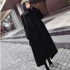 Fashion Cashmere Wool Jacket Vintage Winter Mid-length Woolen Coat Casual Korean Black Slim Long-sleeve Woolen Outerwear