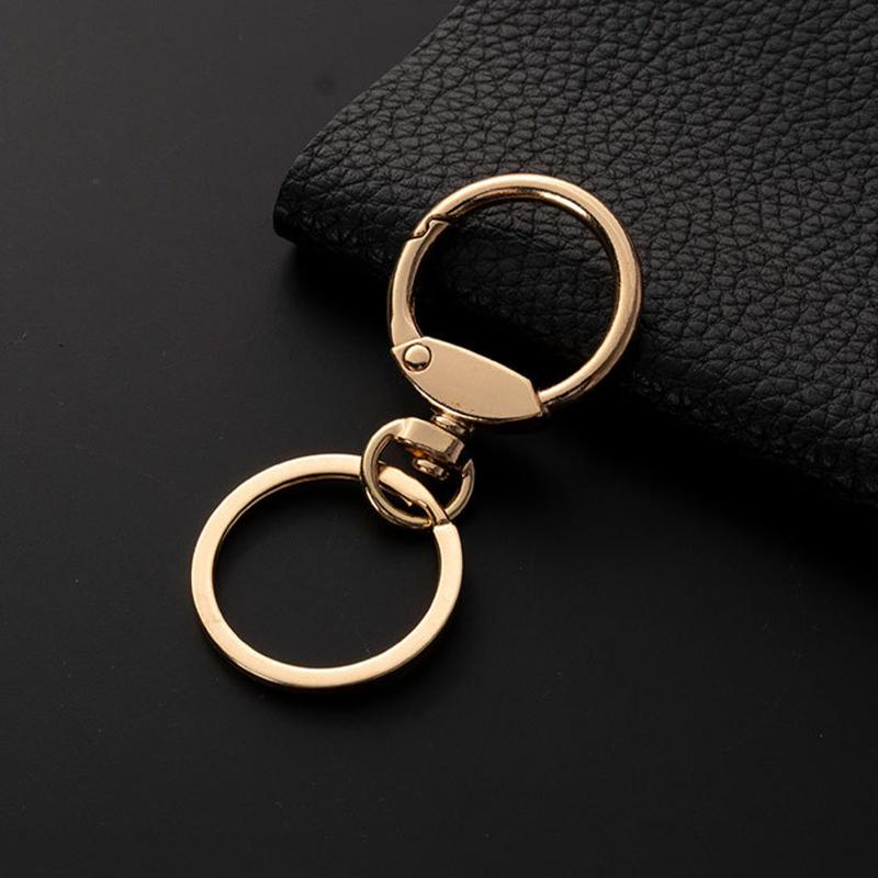 1PCS Double O Pening Swivel Keychain Clips Round Spring Clasp Hooks Snap Rings For Lanyards Crafts Camping Hiking Gift