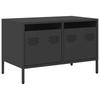 Vidaxl Szafka Rtv, Czarna, 68X39X43,5 Cm, Stal Walcowana Na Zimno