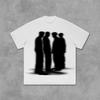 Street Atmosphere Virtual Shadow Characters Shadow Graphic Cotton T-Shirt Men Y2K Vintage Oversize Tshirt Summer Women Tops Tees
