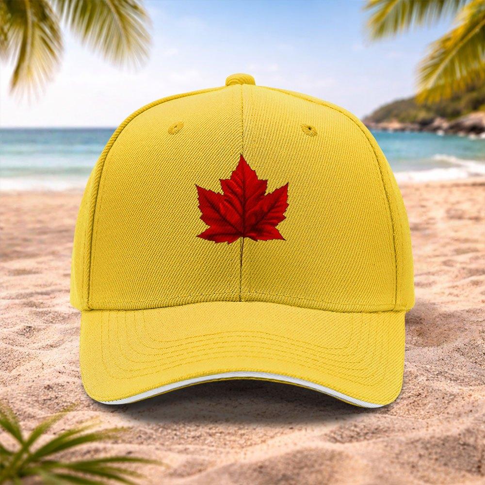 Casquette de Baseball Feuille d'Érable Rouge Chapeau Mode Unisexe pour Mariages Fêtes Festivals de Musique Photographie en Plein Air Cadeau d'Anniversaire
