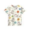 Kids Animal Print Short Sleeve T Shirt Casual Loose Fit Round Neck Top Soft Comfortable Fabric Suitable for Everyday Wear