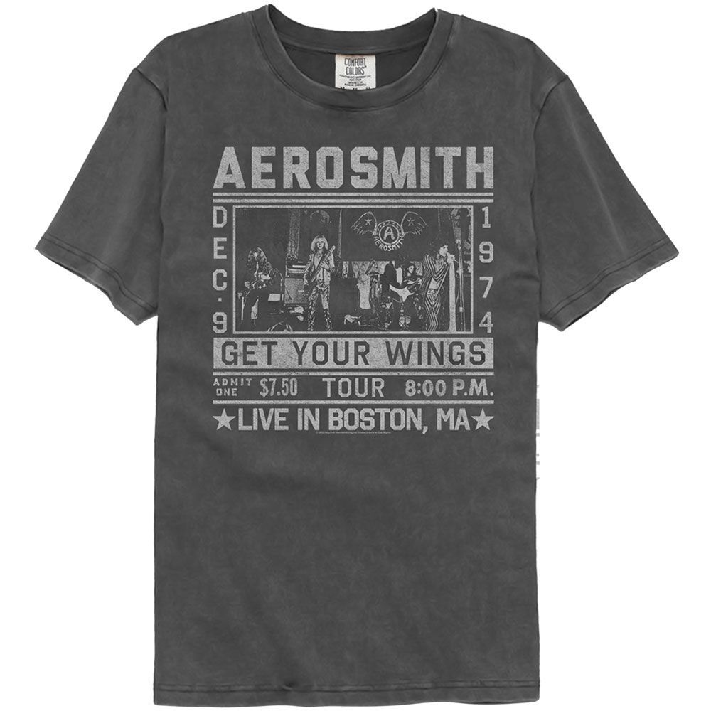 Aerosmith Wings Tour 74 Comfort Colors Music Shirt S