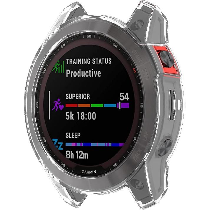 REYDA 2 Pack Watch Case Compatible for Garmin Epix 2, Ultra-Thin Soft TPU Silicone Edge Bumper Case Impact Resistant Shockproof Frame Shell