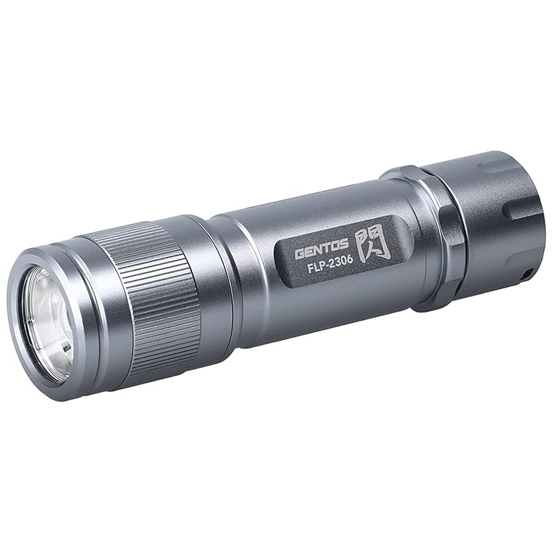 

GENTOS LED flashlight [Brightness 350 lumens/Practical lighting for 6 hours/Dustproof/Splashproof] Uses 3 AAA batteries Sen series FLP-2306