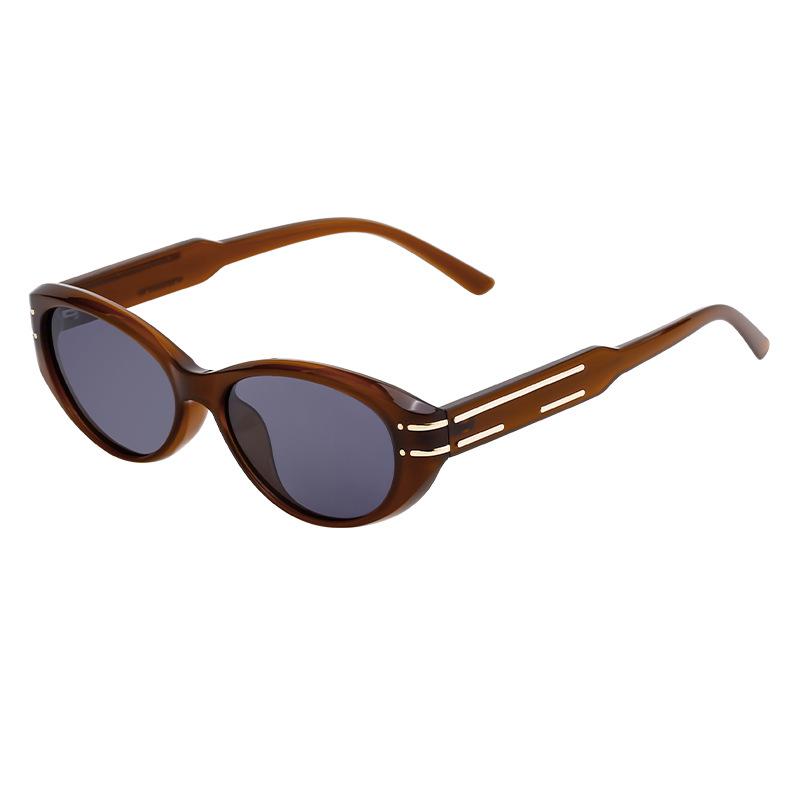JYL TS Women's Korean Oval Polarized - Unique Street Style Sun Shades DL-D7529