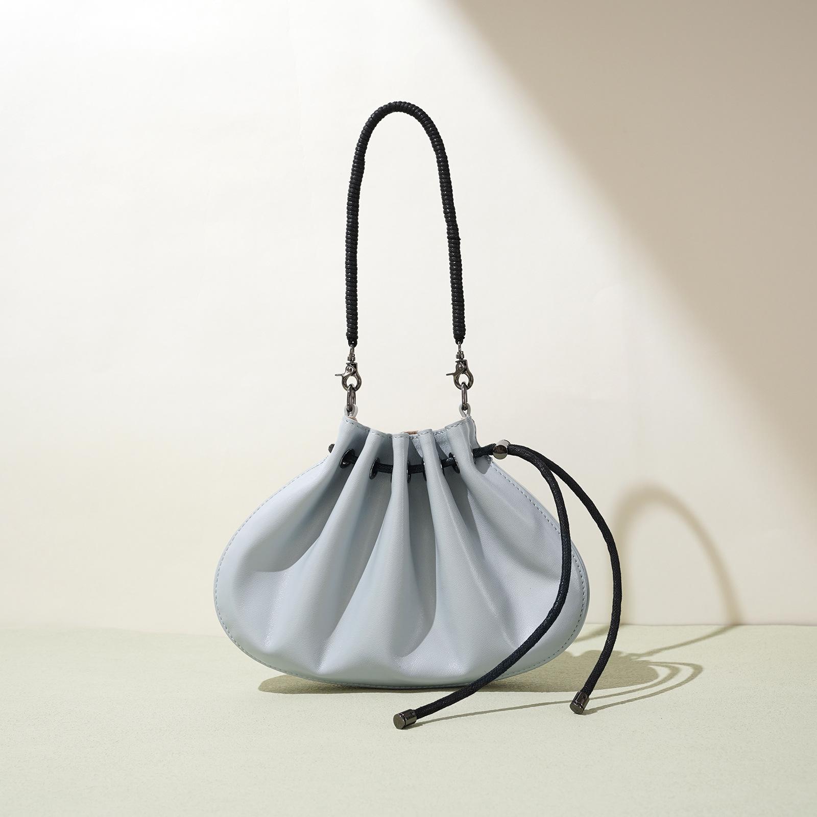 

Нишевый дизайн Плиссированная сумка-мешок Мини-сумка-мессенджер Женская сумка