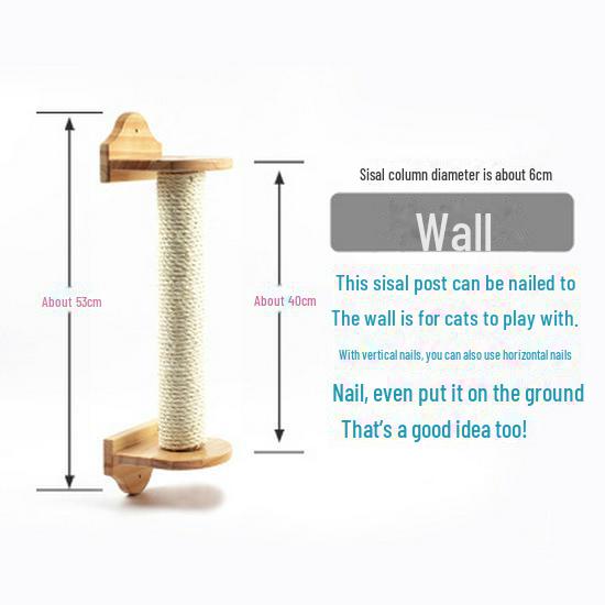 

Когтеточка для кошек из цельного дерева и лазалки с конопляным ковриком - Игрушки и принадлежности для кошек