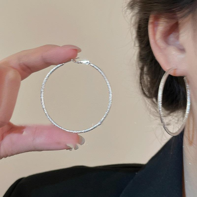 Silver needle super flash zircon pearl geometric round flower earrings simple personality stud earrings niche design earrings women