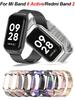 Pasek do Xiaomi Mi Band 8 Active Bransoletka do Xiaomi Smart Band 8 Active Metalowa Bransoletka do Zegarka ze Stali Nierdzewnej Mi Band 8 Active