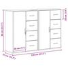 Sideboard 2 pcs Reclaimed Wood Look 60 x 31 x 84 cm Engineered Wood