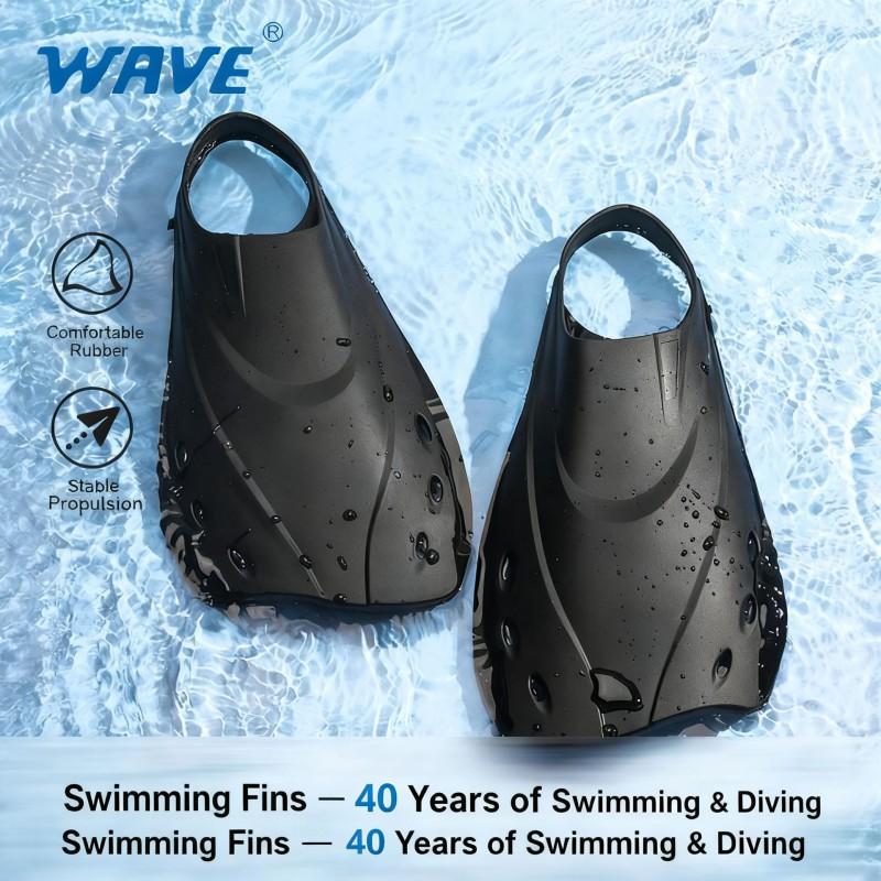 Short Training Fins Swimming Pool Practice TPR Soft Blade Adjustable Fit S M L XL Sizes