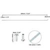 THIRTY SIX 14G J Bend 260mmx2mm Bike Bicycle Spokes with Nipples Steel Universal