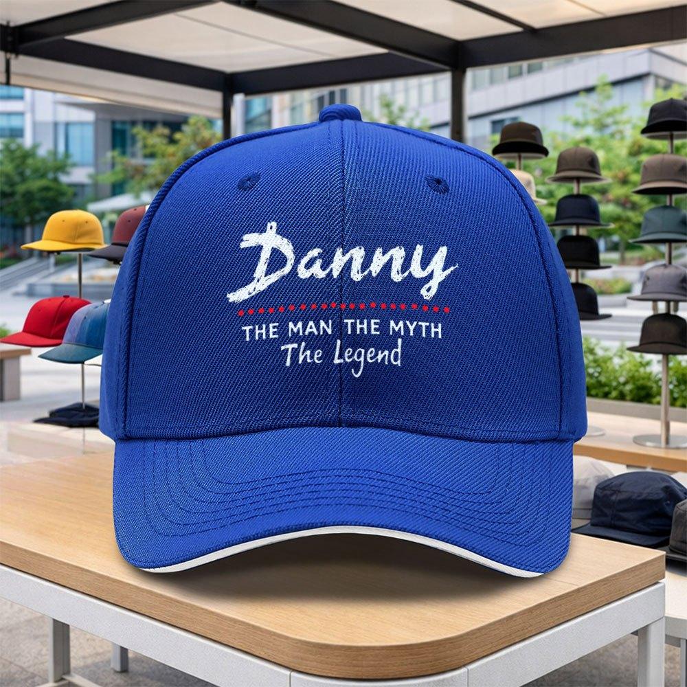 Danny Legend Text Adjustable Baseball Cap  Trendy Print Duckbill Cap for Outdoor Sports Camping Golf  Hip Hop
