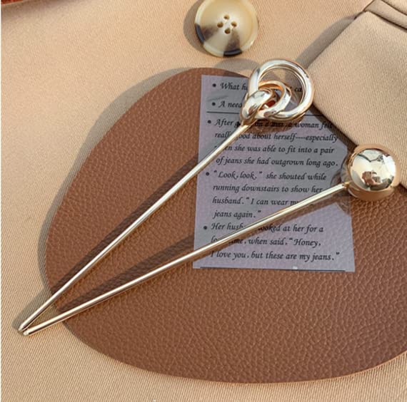 [Marosam] Gold Kanzashi Stick Hair Ornament Kanzashi for Kimono (Ball)