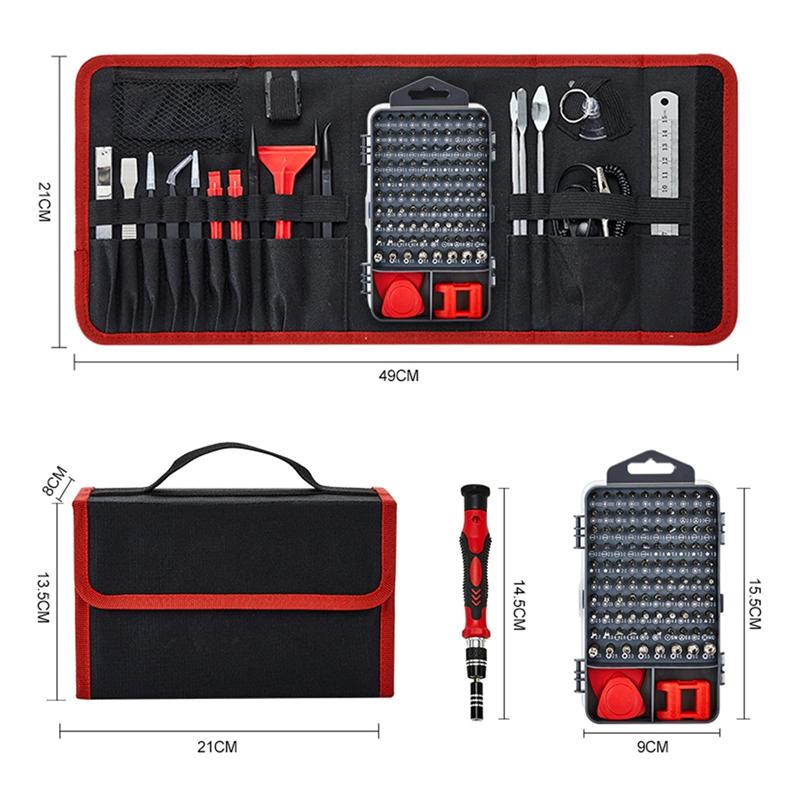 Precision Screwdriver Set Repair Tool Kit  Magnetic Bits Screwdriver Kit with Portable Bag for Game Console Smartphone