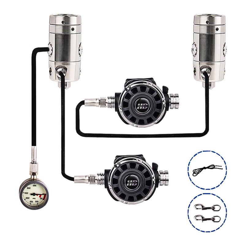HOTDIVE ST4-SMT/S-DIN Sidemount Scuba Regulator Set