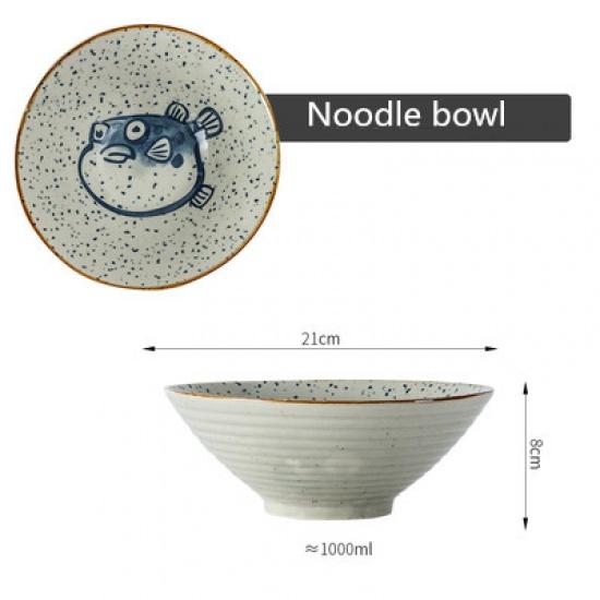 Japanese household ceramic rice bowl noodle bowl soup bowl dessert bowl Korean ice bowl creative retro tableware hat