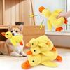 Squeaky Duck Dog Toy Soft Plush Chew Toy Sound Producing Interactive Entertaining Durable Funny Play Toy Pet Supplies Accessory