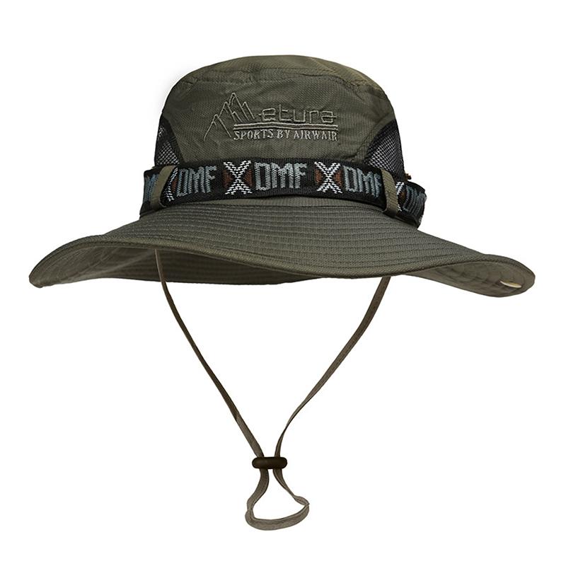 Unisex Summer Wide Brim Waterproof And Quick-Drying Panama Caps Outdoor Visor Bucket Hats Mesh Breathable Sun Protection Hat