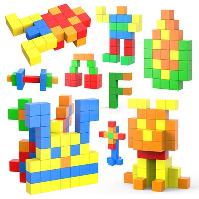 VIXA Magnetic 28 Educational 3D Building Blocks for Ages 6 and Colorful Develops Imagination and Birthday Gift for Boys and Includes Storage Bag and