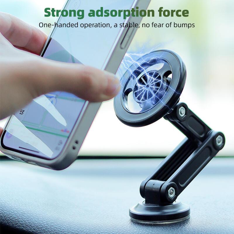 HdoorLink Universal 360° PRO Magnetic Phone Holder Telescoping Car Phone Mount for Iphone 15 14 13 12 11 Pro Max Plus Car Navigation Bracket