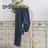 Pantaloni de in pentru bărbați Pantaloni drepți, lejer, cu șnur Pantaloni de golf cu picior largi, îmbrăcăminte de vară pentru vacanță, călătorii, muncă, viața de zi cu zi