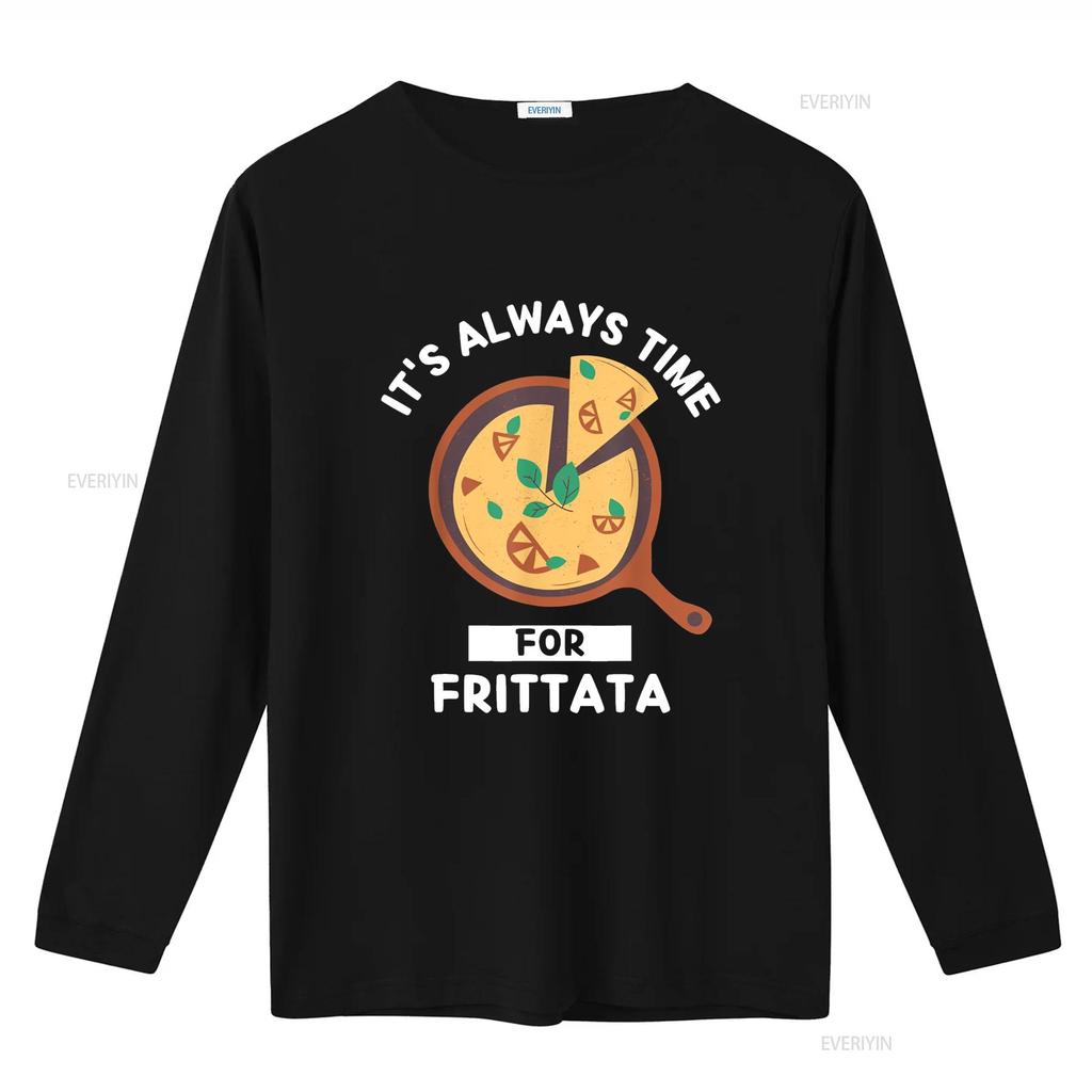 Frittata Food Lover Es ist immer Zeit zum Essen T-Shirt vintage gewaschenes Oberteil für den Alltag designer kleidung mann lässig