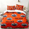 Edmonton Oilers 3pc Set Perfect for Bedroom Use Comfortable Bedding Set Includes a Duvet Cover and Two Pillowcases Ideal Birthday or Christmas Gift