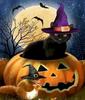 RUOPOTY Painting By Number Cat Animals DIY Frame Acrylic Handpainted Drawing On Canvas Autumn Pumpkin Gift Home Decoration