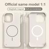 Luxury Frameless Slim for Magsafe Phone Case For iPhone 16E 15 Pro 14 Pro Max 13 12 Wireless Charge Shockproof Magnetic Hard PC Bumper Cover